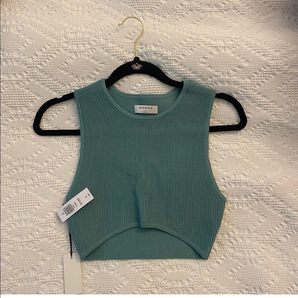 Aritzia Blake top in Yucca Green